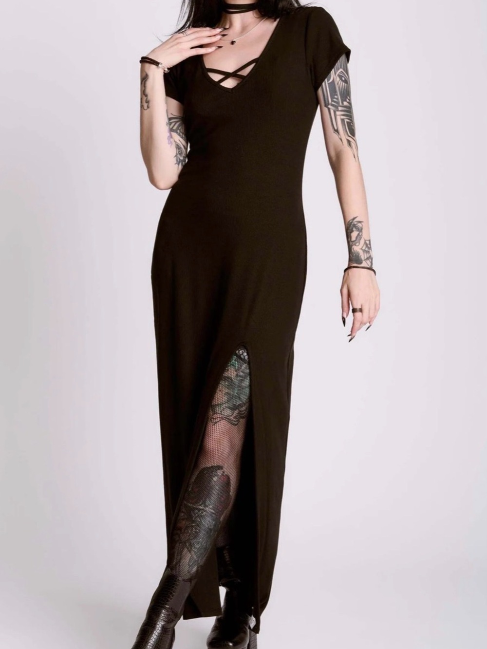 Midnight hour sigil moth black dress - Picture 2 of 7